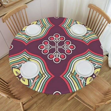 

Datura Retro Floral Abstract Polychrome Farmhouse Decor Tablecloth for Home 40 -48 24jl16caA118