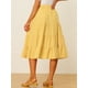 thumbnail image 4 of Falda Larga A Media Pierna Con Bolsillos Escalonados Y Una Línea Para Mujer Amarillo M, 4 of 5