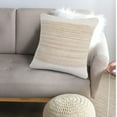 thumbnail image 5 of Ox Bay Maisy Natural/White Color Block Cotton Blend Adult Decorative Throw Pillow, 5 of 8