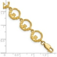 thumbnail image 4 of 14K Yellow Gold Claddagh Bracelet Made In United States fb1217-7, 4 of 5