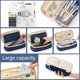 thumbnail image 4 of Large Capacity Pencil Case, Office, College, School, Large Storage, Bag, Pouch, Holder, Box, Organizer, Blue, 4 of 5