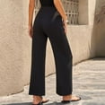 thumbnail image 3 of Pantalones para nieve Gibobby Mujer Pantalones de cintura elástica sueltos color sólido Negro M, 3 of 5