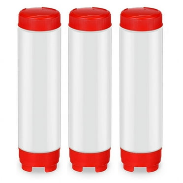 16 Oz Inverted Plastic Squeeze Bottles, Refillable Tip Large Valve Dispenser Condiment Squeeze Bottle for Sauces Ketchup