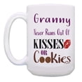 thumbnail image 2 of ThisWear Granny Kitchen Gifts Granny Never Runs Out of Cookies 2 Pack 15oz Coffee Mugs, 2 of 4