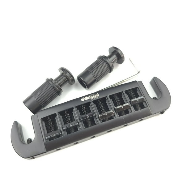 Wilkinson WOGT3 Tailpiece Bridge For LP Electric Guitar Chrome Silver Adjustable Wraparound