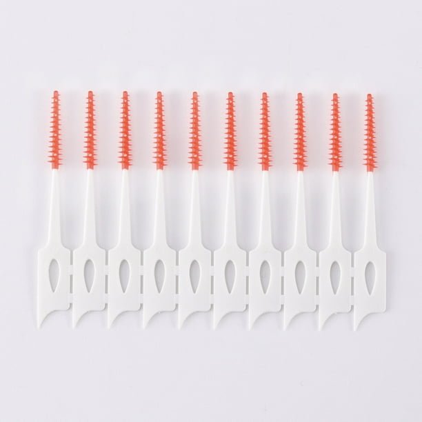 Cepillo interdental de silicona, cepillo interdental de pegamento suave, cepillo interdental, cepillo interdental, cepillo de dientes para ortodoncia, cepillo de dientes cleanpik 50 piezas