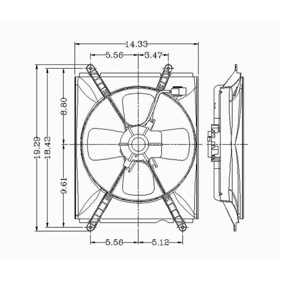 CPP Front Condenser Fan for 1992-1996 Toyota Camry TO3113101