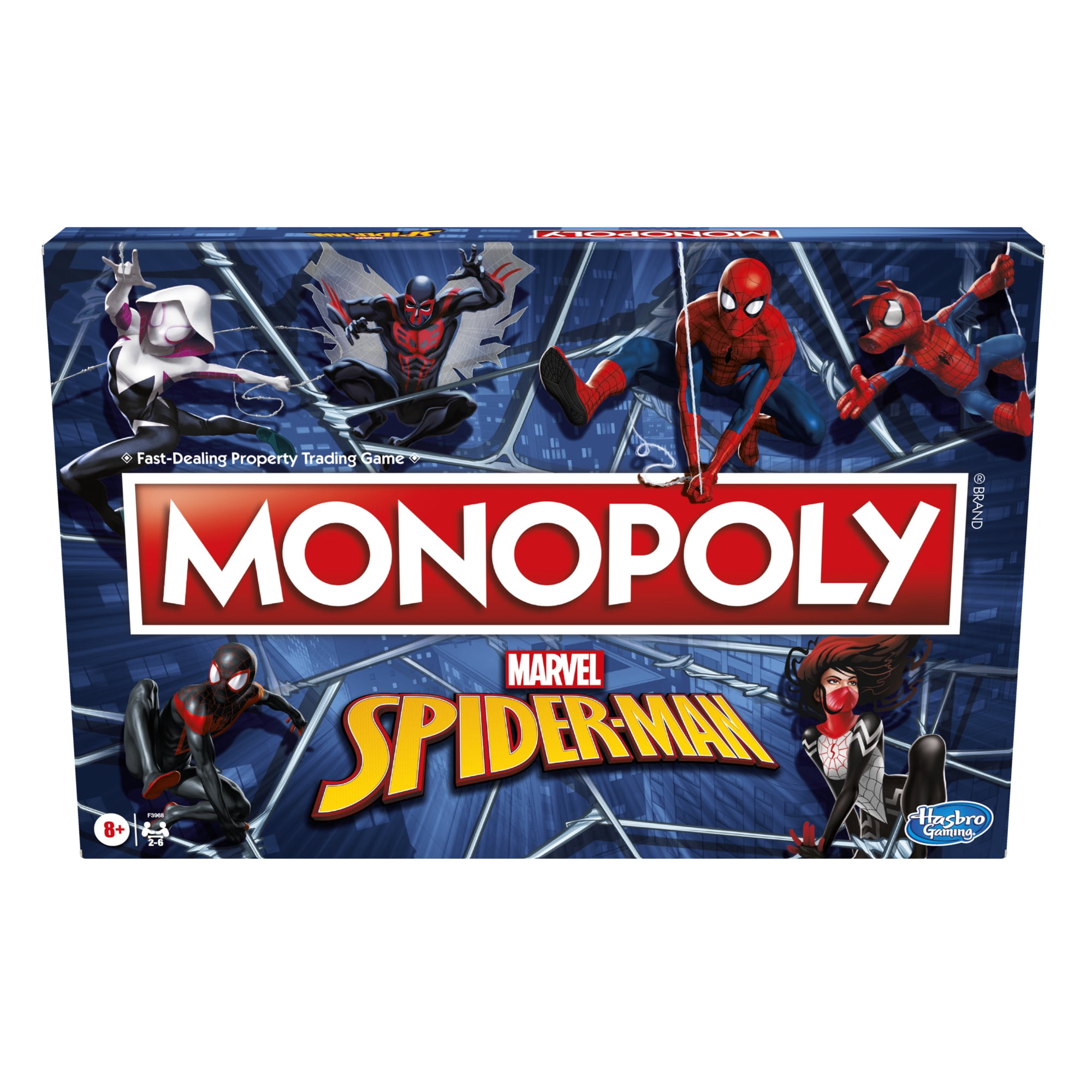 Monopoly: Marvel Spider-Man Edition Board Game, Play as a Spider Hero, Fun  Game to Play 