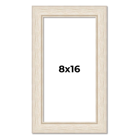 8x16 Frame White Real Wood Picture Frame Width 1.75 inches | Interior Frame Depth 0.5 inches |