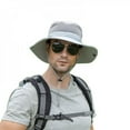 thumbnail image 3 of Promotions! 1PC Hommes Chapeaux de Soleil Seau Chapeau à Rabat Respirant en Plein Air Chapeau à Large Bord pour la Randonnée de Camping, 3 of 6