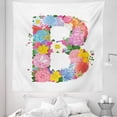 thumbnail image 1 of Letter B Tapestry, Romantic ABC Sign with Fresh Spring Blossoms Colorful Feminine Alphabet Design, Fabric Wall Hanging Decor for Bedroom Living Room Dorm, 5 Sizes, Multicolor, by Ambesonne, 1 of 1