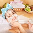 thumbnail image 4 of 6 Pack Spa Headband for Women Skincare Makeup Headband Soft Coral Fleece Bow Hairband Party Favors Goody Bag Stuffers Christmas Stocking Stuffers for Woman Adult Teen Spa Gifts For Women Gifts Basket, 4 of 7