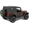 Bestop 53040-35 Jeep Wrangler 2- or 4-Door Front Lower Fabric Half-Door Set, Black Diamond