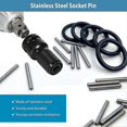 thumbnail image 3 of Replacement Pin and O-ring, Impact Ring and Bearing Stainless Steel Socket Pin, 3 of 4