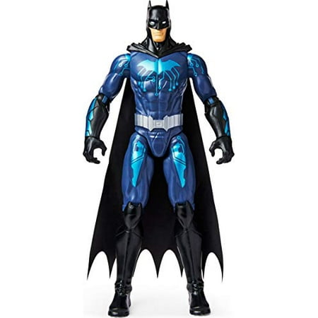 DC Comics Batman 12-inch Bat-Tech Batman Action Figure (Black/Blue Suit), Kids Toys for Boys Aged 3 and up