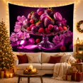 thumbnail image 3 of Luxurious Still Life With Clear Glass Compote Fluted, Mystical Fantasy for Space Lovers, Galaxy Room Decor, Mother's Day Gift, Tapestry Wall Hanging for Bedroom and Dorm, 3 of 7
