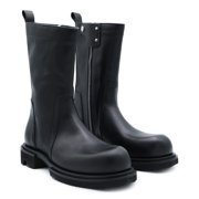 Rick Owens Black Leather Gabe Boots Black (Men's)