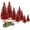 Red, variant on 8Pcs Artificial Mini Christmas Trees, Bottle Brush Trees with Wood Base, Artificial Frosted Sisal Xmas Tree, DIY Crafts Mini Pine Tree for Christmas Party Home Table Top Decor Winter Ornaments