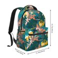 thumbnail image 2 of Rocae Hawaiian Style Print Lightweight Casual Backpack Travel Hiking Backpack Carry on Laptop Backpack, 2 of 5