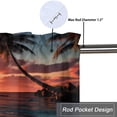 thumbnail image 5 of Ocean Beach Kitchen Curtain Valances Coastal Sunset Tropical Palm Tree Seaside Summer Window Valance for Bedroom Bathroom Living Room Dining Room Valances Set 54 by 18 in, 1 Panel, 5 of 6