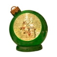 thumbnail image 4 of Sharprepublic Christmas Snow Globe Crafts Glitter Snow Globe Lights for Window Indoor Xmas green, 4 of 8