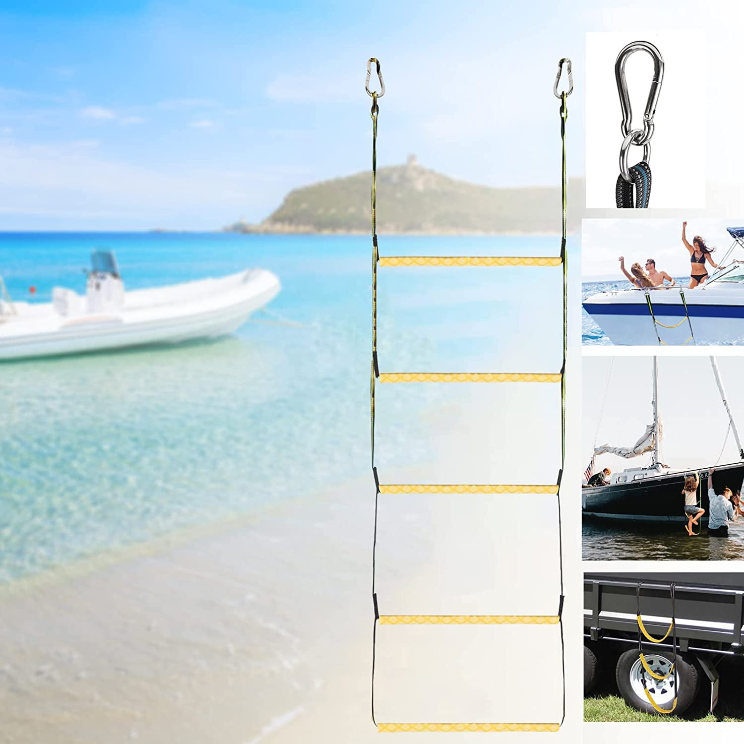 Boat Rope Ladder, Portable Boarding Ladder, Boat Rope Ladder Extension
