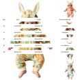 thumbnail image 4 of Ruyang Infant Baby Zip Up Jumpsuit Cute Bunny Ear Tie Dye Hooded Romper Long Sleeve Footless One Piece Outfit for Newborn Boys Girls, 4 of 6
