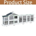 thumbnail image 6 of MIDOQIN 111.5" Wooden Chicken Coop with Run, Outdoor Hen House with Nesting Box Large Poultry Cage, 6 of 10