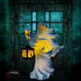thumbnail image 3 of Ghost Witch Messenger w/ Lantern Ghost Statue Ornament Halloween, 3 of 5