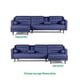 thumbnail image 2 of Sofá Cama Modular Reversible de Lino Azul con Tecnología Beehive Airflex Foam Modelo Gecko Makora, 2 of 8