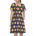 thumbnail image 1 of Disketp Cute Puffer Fish para Vestido de Manga Corta para Mujeres, Vestidos de Verano para Mujeres, Casual y Holgado para la Playa, 1 of 6