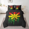 thumbnail image 2 of jejeloiu Watercolor Splash Ink 7-Piece Twin Bedding Sets,Colorful Graffiti Leaves Bedding Comforter Set For Girls Boys Reversible, 2 of 8