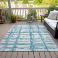 thumbnail image 6 of Addison Rugs Chantille Indoor/Outdoor Transitional Stripes Teal Washable Rectangle Rug, 2'6" x 3'10", 6 of 6