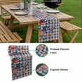 thumbnail image 5 of Independence Day Table Runner - 120 Inch Long, Kitchen Dining Table Runner Dresser Scarves, Flag Balloons Butterflies Blue Plaid Farmhouse Decor for Coffee Tables Wedding Party Banquet, 5 of 8