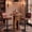 Brown, variant on Jableast Round Bar Table, 39.4" H Bistro Pub Table With Storage, Counter Height Pub Table With Metal Ring Footrest, For Home Bar, Dining Room, Kitchen, Brown