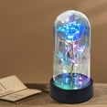 thumbnail image 5 of Rotating Mothers Day Flower Gifts for Mom,Birthday Gifts for Women,Mothers Day Rose Flower Gifts for Her,Mom to Be Gifts,Spinning Colorful Rainbow Light Up Rose in A Glass Dome for Women Wife Grandma, 5 of 7