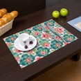 thumbnail image 2 of Placemat, Pioneer Flower Floral Print Pattern Place Mats Table Mat Set Of 2, PVC Washable Placemats for Party Kitchen Dining Decoration, 18x12 Inch, Fade Resistant, 2 of 6