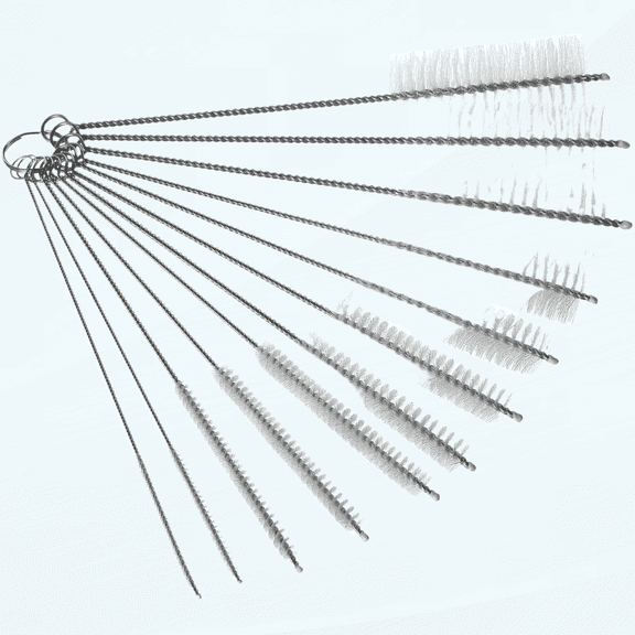 Drinking Straws Cleaning Brushes Nylon Pipe Cleaner Brush Kits for Assorted Size Straws Pack of 12