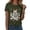 Army Green, variant on Halloween Shirts for Women T-Shirts for Women Casual Graphic Tee with Round Neck and Distinct Pattern Seasonal Summer Out for Jeans Green XL