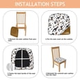 thumbnail image 4 of Schnauzer Dogs with Paw Seat Covers for Dining Room Chairs Set Of 4,Stretch Printed Washable Chair Seat Cover with Elastic Ties and Button,Removable Waterproof Couch Cushion Covers, 4 of 6