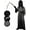 Gray-black, variant on Kids Grim Reaper Costume with Glowing Red Eyes, Halloween Phantom Outfit Includes Scythe & Gloves for 8-10 Years