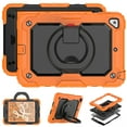 thumbnail image 6 of TECH CIRCLE Case for Apple iPad Mini (7.9") Tablet - [Built with Screen Protector] Heavy Duty Protection Rugged Case with Kickstand Portable Handle Drop Proof Cover, Orange, 6 of 10