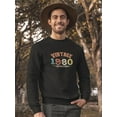 thumbnail image 2 of 1980 Vintage Edition Sweatshirt Men -Image by Shutterstock, Male Medium, 2 of 4
