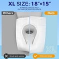 thumbnail image 2 of Toilet Seat Covers Disposable (110 pack), XL Flushable Toilet Seat Covers Travel Paper Toilet Seat Cover for Kids Potty Training, Adults, Biodegradable Travel Essential Accessories for Airplane, 2 of 4