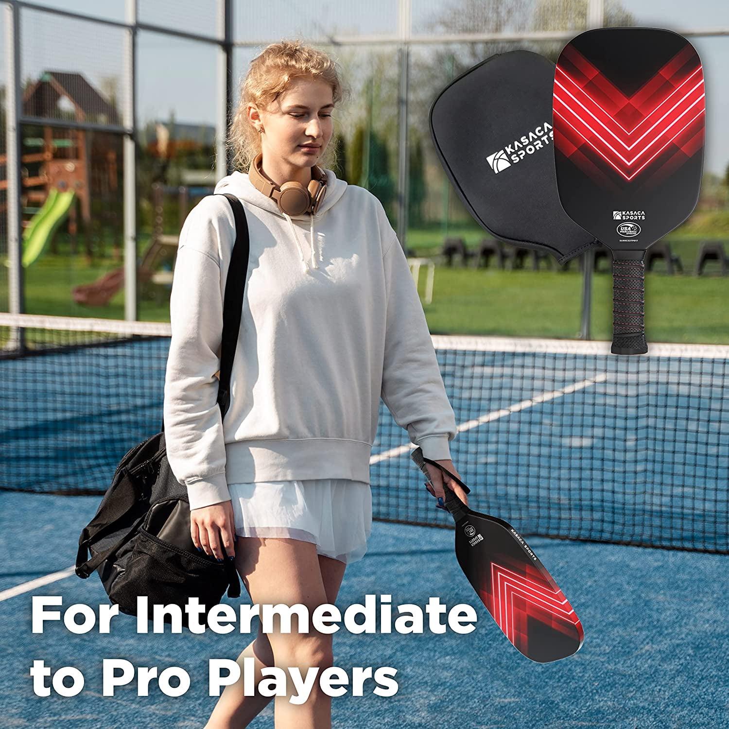 Kasaca Pickleball Paddles, USAPA Carbon Fiber Pickleball Paddle with Pickle Ball Paddle Cover, Pickle Ball Raquette Pickle Ball Racket Edgeless Style