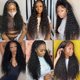 thumbnail image 2 of Extensiones de cabello brasileño ondulado profundo, cabello humano virgen Remy, 3 piezas, 24, 26 y 28 pulgadas, color negro natural., 2 of 5