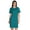 Teal Blue, variant on Inkmeso Womens Plain Shift Dress Short Sleeve Regular Fit Cotton Jersey Tshirt Dress