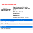 thumbnail image 2 of Right Exhaust Manifold Gasket - Compatible with 2005 - 2009 GX470 2006 2007 2008, 2 of 2