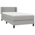 thumbnail image 6 of vidaXL Box Spring Bed with Mattress Light Gray 39.4"x74.8" Twin Fabric, 6 of 6