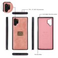 thumbnail image 5 of Samsung Galaxy Note 10 Plus Wallet Detachable Case, Dteck Zipper Purse Phone Case Multi-functional Folio Flip Leather Removable Magnetic Back Cover For Samsung Galaxy Note10+, Pink, 5 of 10